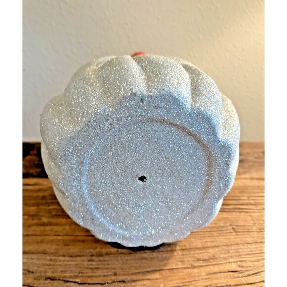 Vintage Blow Mold Christmas Santa Claus Head Glitter Used Nose Not Perfect - Picture 9 of 15